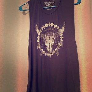 Fifth Sun Bull Skull Muscle Tank